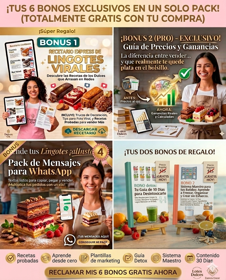 Mega Pack Bienestar: Batidos + Lingotes Dulces